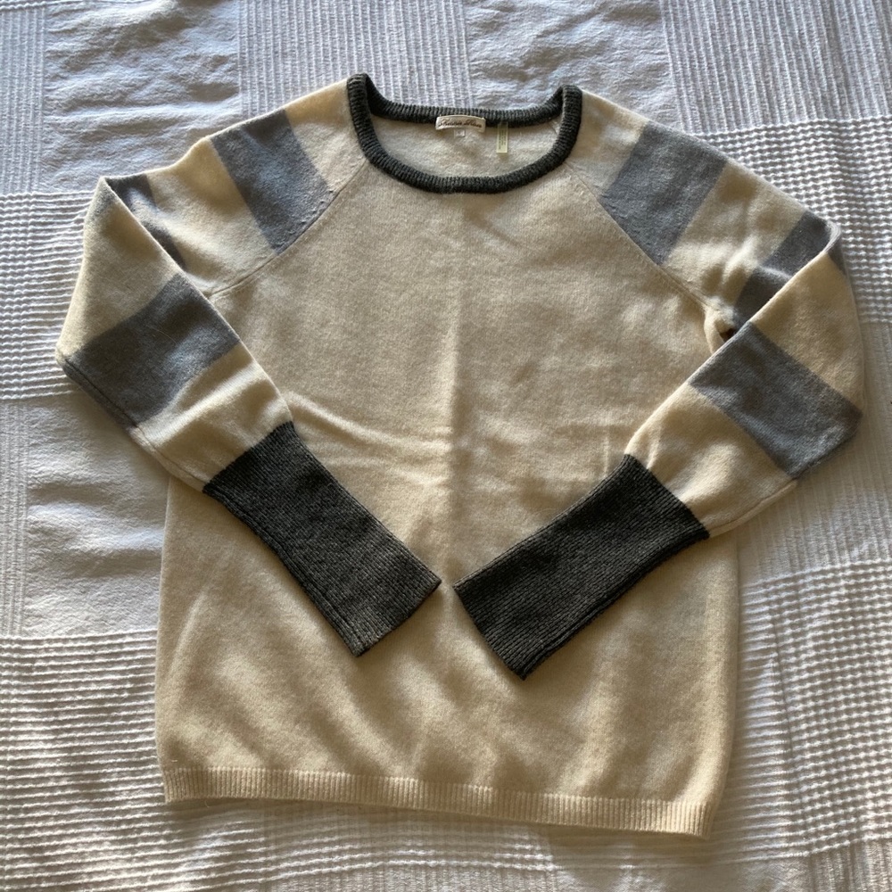 MINNIE ROSE| Cashmere Crew Neck Sweater